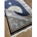 Иранский ковер QUM Silk 10004 Синий - фото №3